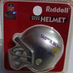 Dallas Cowboys Denver Broncos Super Bowl XII NFL Riddell Pocket Size Helmet